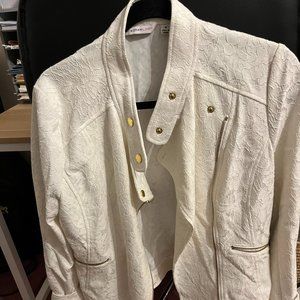 ISAAC MIZRAHI LIVE WHITE JACKET Size 8